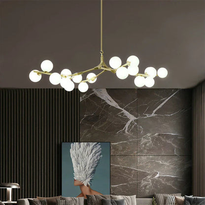 Decorbites™ Glasball-LED-Kronleuchter Molekulares Pendellicht für Wohnzimmer, Esszimmer und Schlafzimmer