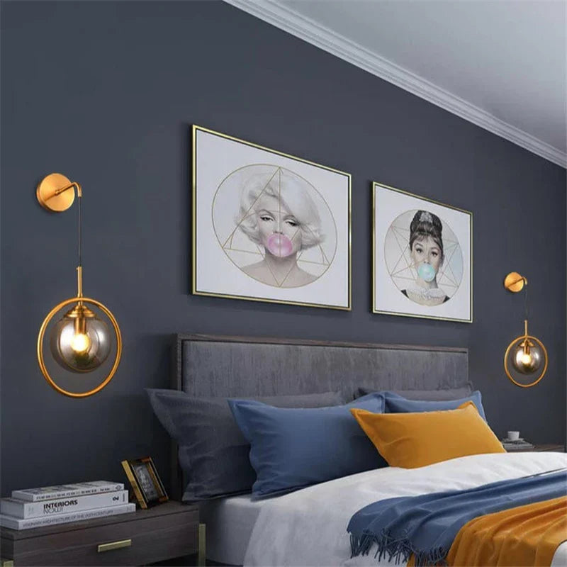 Decorbites™ Glas-Kugel-LED-Wandleuchte: Nordisch Moderne Badezimmerspiegel-Wandleuchte, Retro-Dekor-Beleuchtung