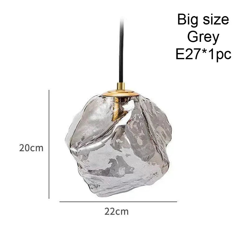 Nordic Ice Crystal Glass Pendant Light