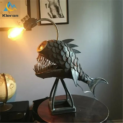 Decorbites™ Laternenfisch-LED-Tischleuchte für Schlafzimmer, Arbeitszimmer und Wohnzimmer-Dekoration