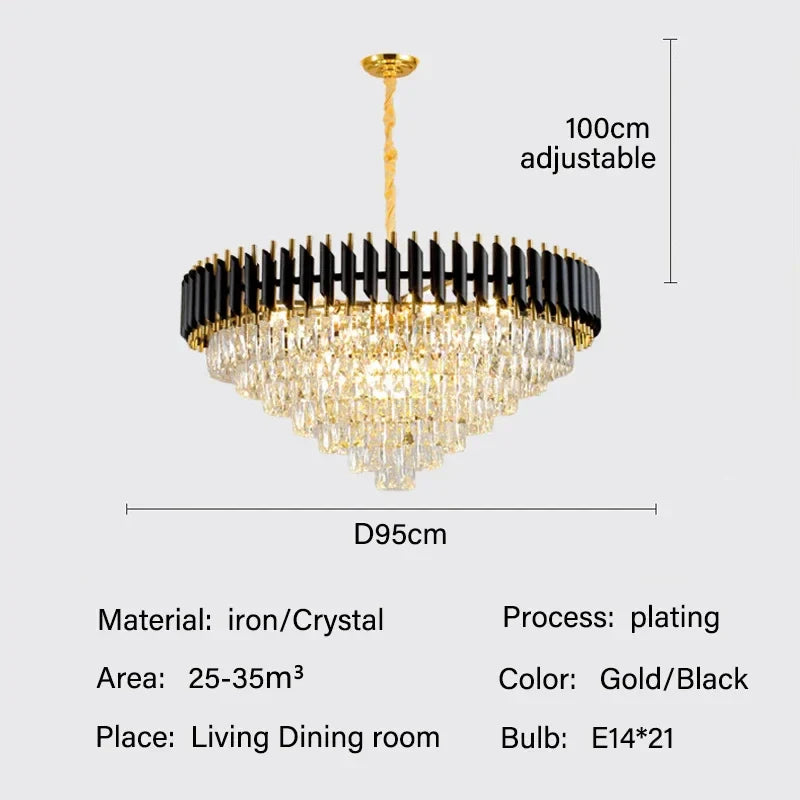 Decorbites™ Kristall-Hängeleuchter - Moderne Luxus-LED-Beleuchtung für Wohnzimmer, Esszimmer, Schlafzimmer