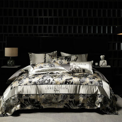 Decorbites™ Luxus-Brokat-Jacquard-Bettwäsche-Set mit ägyptischer Baumwolle und Stickerei