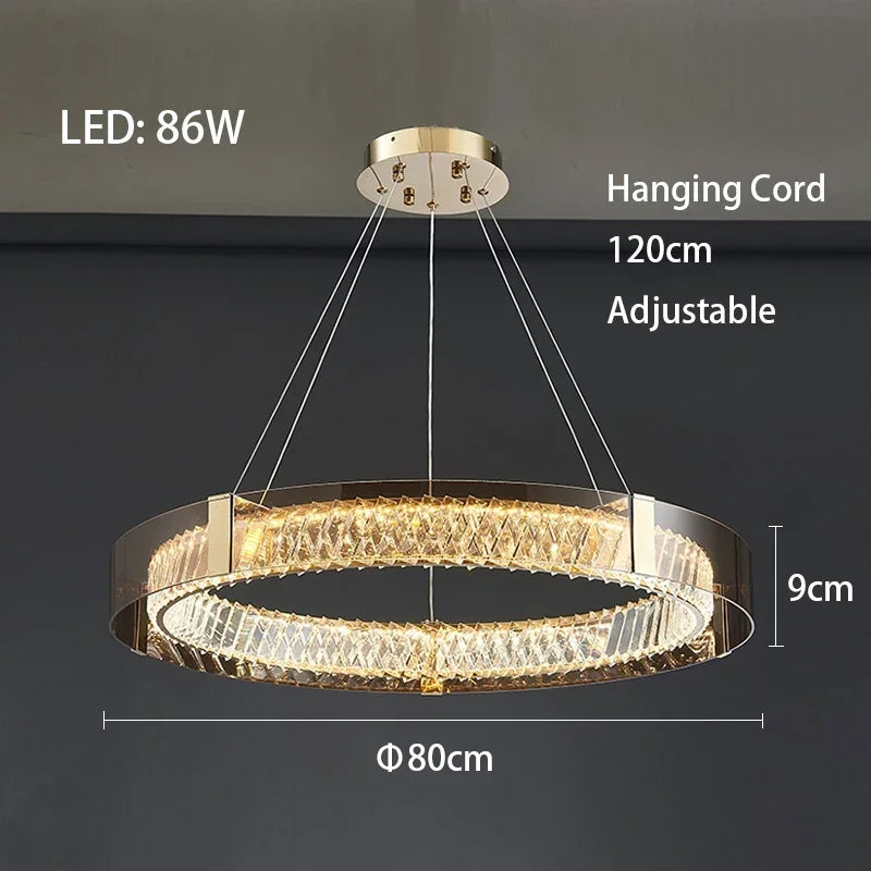 Decorbites™ Kristall-LED-Deckenleuchter dimmbar luxuriöse moderne Raumdekoration Schlafzimmerleuchte