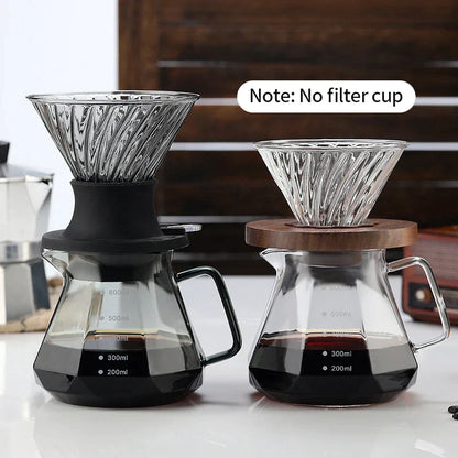 Decorbites™ Glas-Kaffeekanne Oktaedrischer Topf für Tee/Kaffee, 400/600 ml Wiederverwendbares Kaffeegeschirr