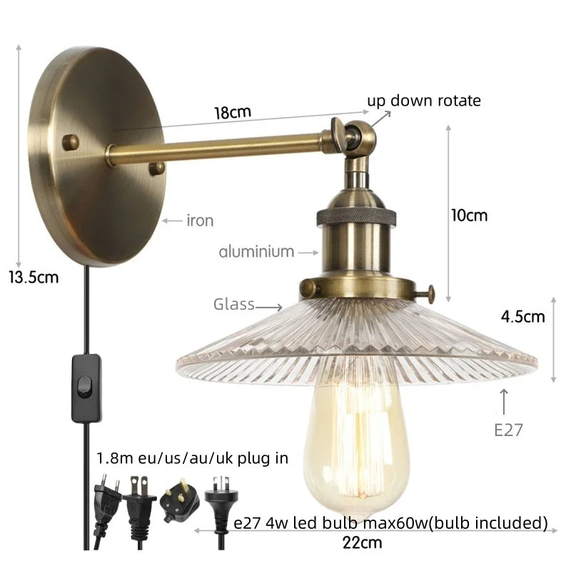 Iron Industrial Wall Light