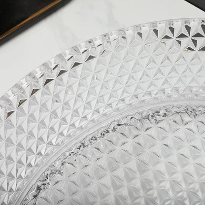 Decorbites™ Diamantglas-Waschbecken-Set mit mattschwarzem Armatur und Pop-up-Ablaufmischer