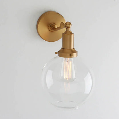 Decorbites™ Industrielle Vintage Wandarmleuchte mit klarem Glas-Schirm Fixt