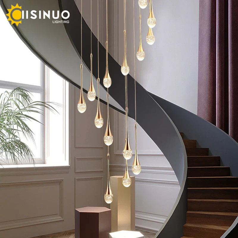 DecorBites™ Crystal Staircase Chandelier for Luxe Home Decor