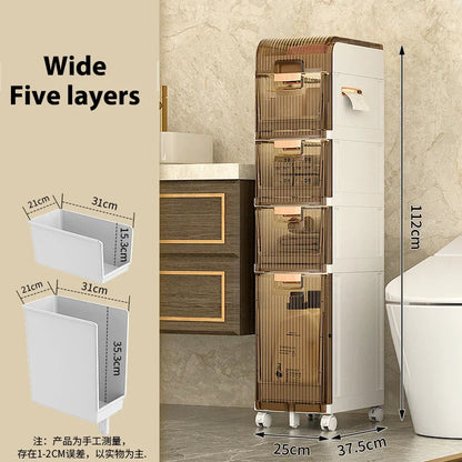 DecorBites™ Crevice Storage Rack Multi-Layer Drawer Organizer for Bathroom, Kitchen, and Car