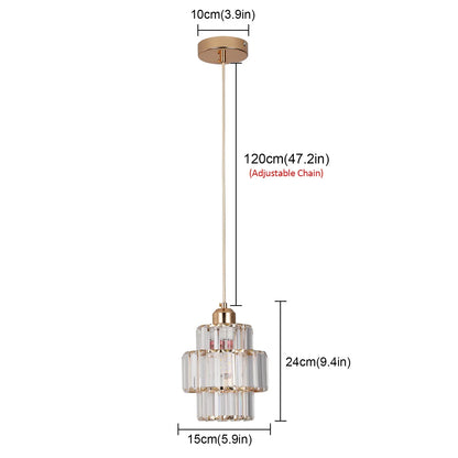 DecorBites™ Crystal Glass Ceiling Chandelier for Bright Home Hotel Decor
