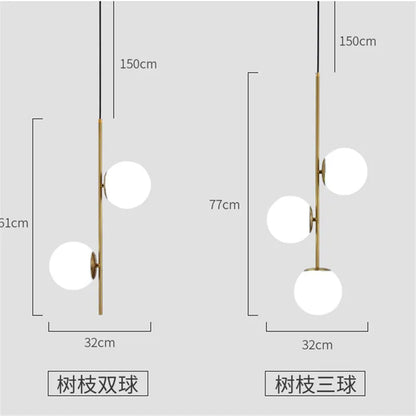 Decorbites™ Glasball-LED-Hängeleuchte für moderne Wohnräume