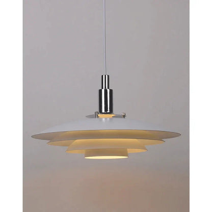 DecorBites™ Gradient White Red UFO Pendant Light | Adjustable Mid Century Chandelier