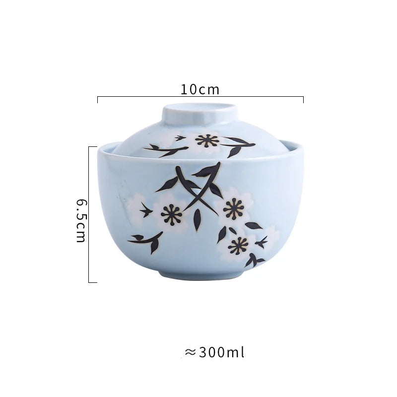 Decorbites™ 4,25" Keramik-Eintopf-Topf-Schüssel mit Deckel - Mehrzweck-Dampf-Ei-Suppenschüssel - Kleine Dampfschale für langsames Garen - Geschirr für Zuhause & Restaurant