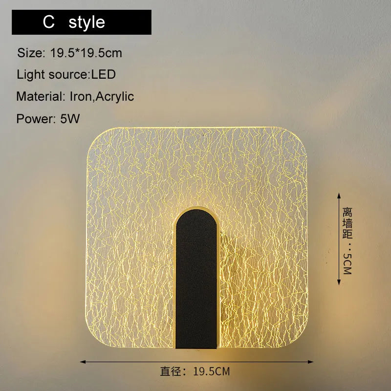 Decorbites™ LED Wandlampe 5W Moderne Nordische Wandleuchte für Schlafzimmer und Wohnzimmer