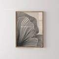 Abstract Moody Plant Art Canvas Print Mid-century Modern Beige Black Floral Line Wall Art Posters for Living Room Home Decor
