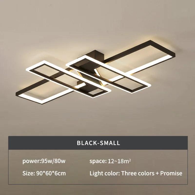 White Minimalist Ceiling Light 110x70cm Gold