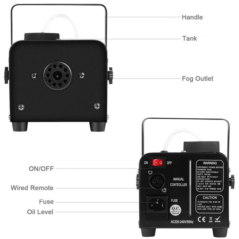 Decorbites™ 400W kabellose Fernbedienung Nebelmaschine Pumpe für DJ-Disco-Party-Bühnenbeleuchtung