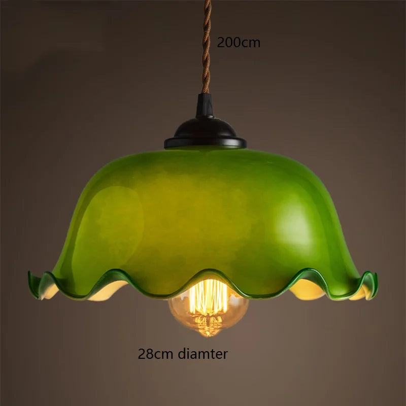 Green Vintage Pendant Light Japanese-America Style