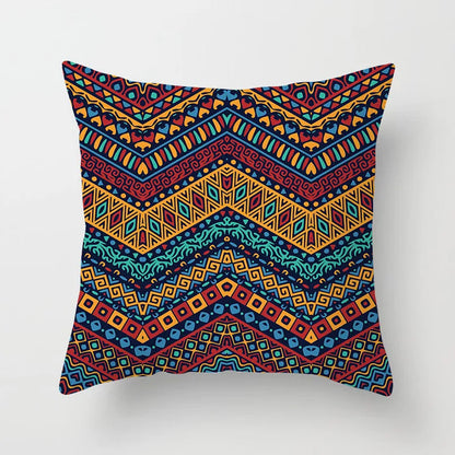 DecorBites™ Geometric Square Pillowcase Ethnic Retro Sofa Pillow Cover 45x45cm Home Decor
