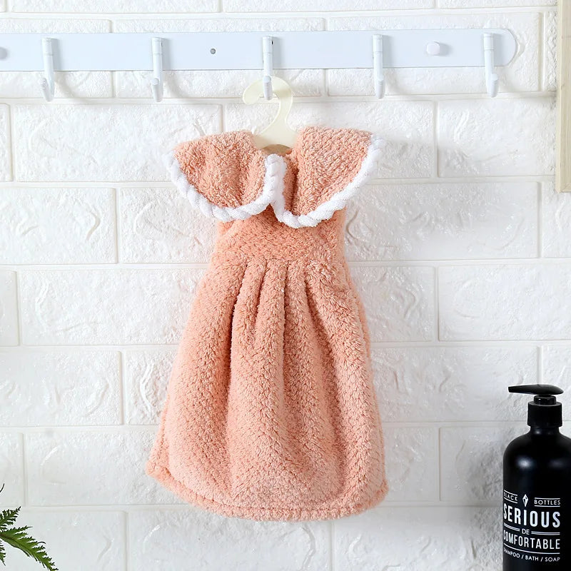Coral Velvet Hand Towels Microfiber Kids Bathroom