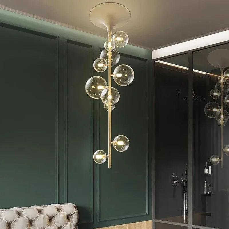 Decorbites™ LED-Blase-Leuchter aus klarem Glas-Kugeln als Hängeleuchte für Esszimmer & Bar