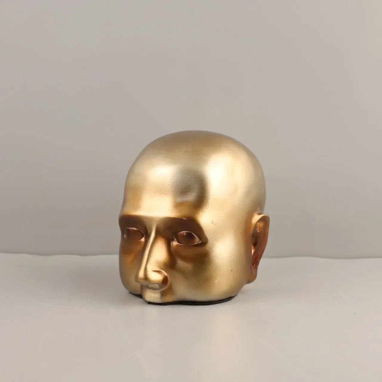 Decorbites™ Goldener Kopf Halbgesicht Harz-Skulptur Abstraktes Porträt Heimdekoration Figur