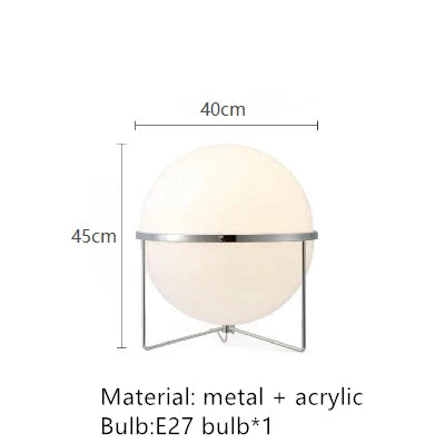 Decorbites™ LED Stehlampe Chrom Metall Wohnzimmer Bodenleuchte Weiß Acrylball