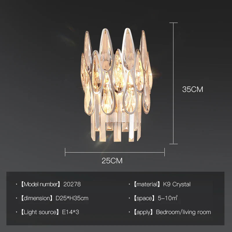 Decorbites™ Kristall-LED-Kronleuchter | Langes Treppenhaus-Villa-Licht | Moderne Luxus-Säulenlampe