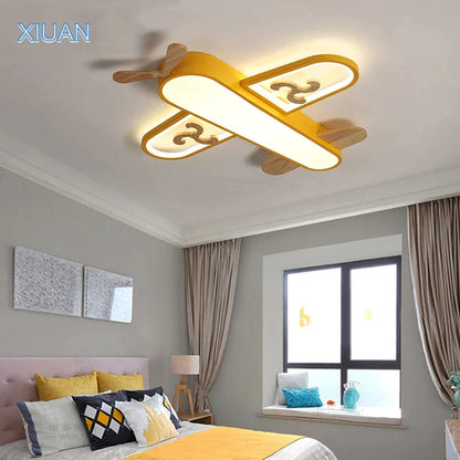 Decorbites™ Kinder-Flugzeug-Anhängerleuchten Holz Metall Wandlampen Kinderzimmer Schule LED