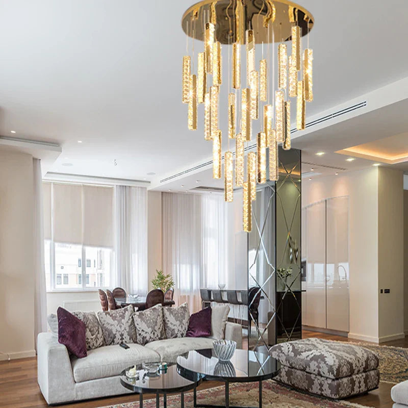 Decorbites™ Große Kristall-Luxus-Lüster für Wohnzimmer Esszimmer Halle Treppenaufsatz