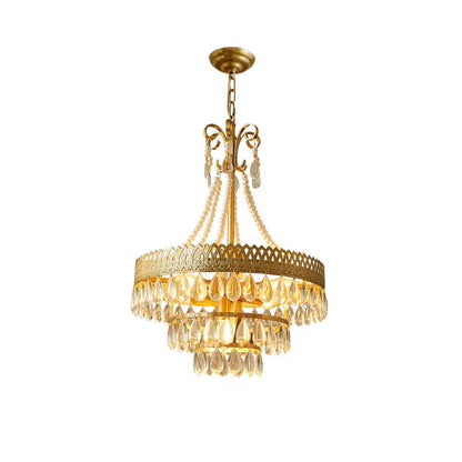 DecorBites™ Crystal Water Drop LED Ceiling Chandelier for Foyer and Entry Way