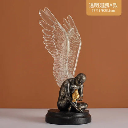 Decorbites™ Abstrakte Goldene Charakter-Harz-Statue Moderne Wohnraum-Dekoration Ornament Skandinavischer Stil