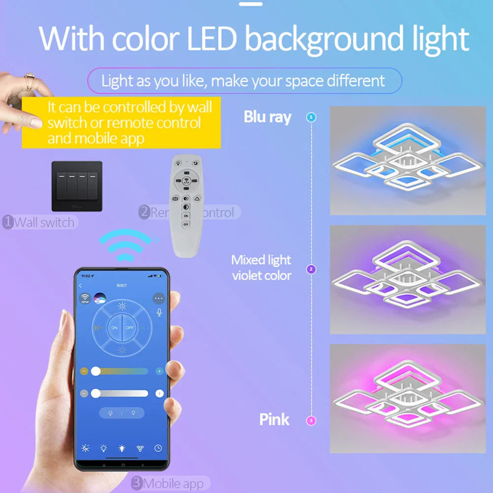 Decorbites™ LED-Deckenleuchter mit dimmbarem Licht für die Hausdekoration