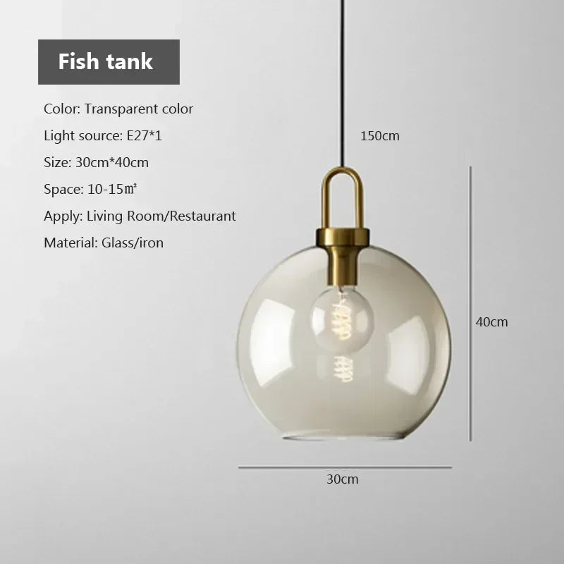 Decorbites™ Industrielles Glas-Hängeleuchte für Wohnzimmer Küchen-Kronleuchter