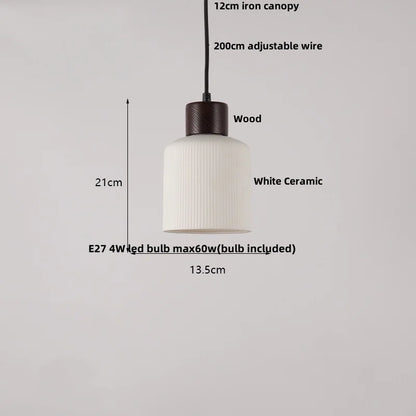 Decorbites™ Japan-Stil Holz-LED-Pendantleuchte mit klarem Glas, höhenverstellbare Hängeleuchte