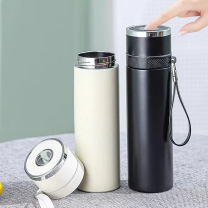 Decorbites™ 400ml Edelstahl-Vakuum-Isoliert-Becher für Herren, einfarbiges Thermos-Becher
