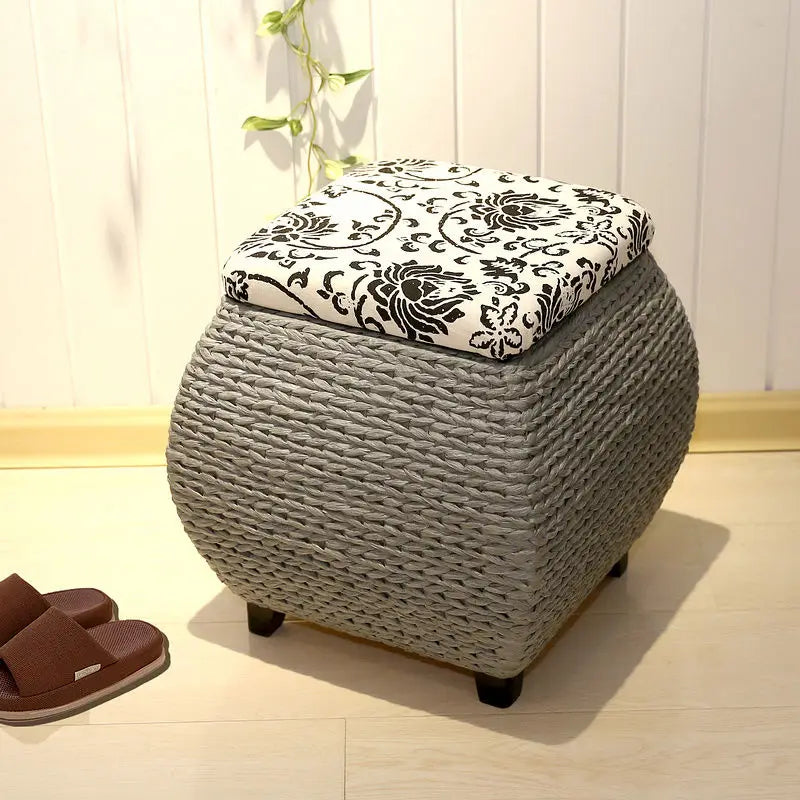 DecorBites™ 3-in-1 Storage Stool: Footrest, Shoe Organizer, and Convenient Seat