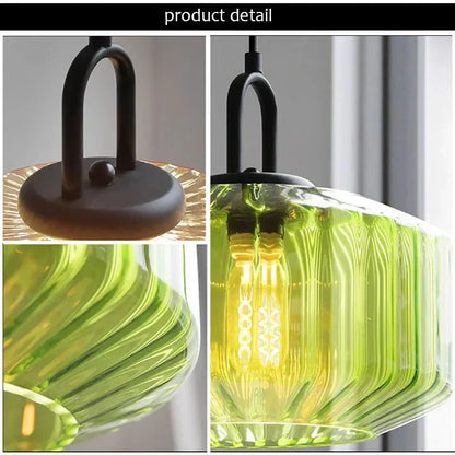 Decorbites™ Farbglas-Esszimmer-Leuchter: Retro LED-Loft-Pendant-Lampe für Schlafzimmer & Restaurant