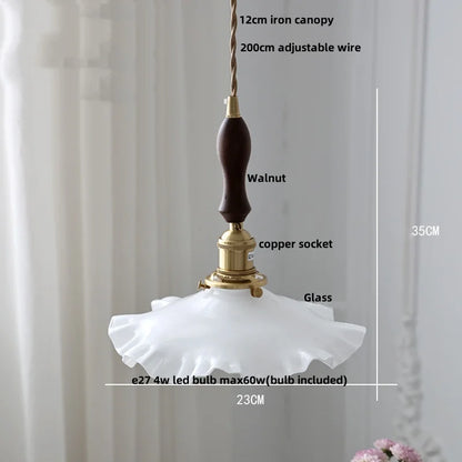 DecorBites™ Glass LED Pendant Light Fixture Knob Switch Nordic Modern Hanging Lamp