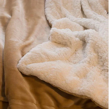 DecorBites™ Cozy Lambswool Flannel Blanket for Sofa, Office, and Bed