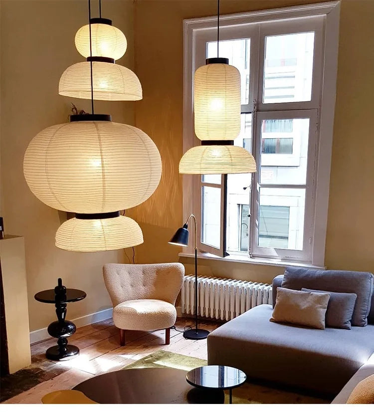 DecorBites™ Handmade White Paper Chandelier for Home and Restaurant