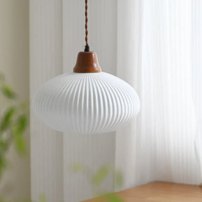 Decorbites™ Braune Holz LED-Hängeleuchte Keramik Nordisches Lichtarmatur