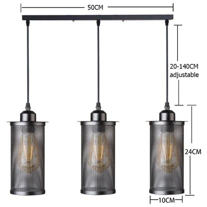 Decorbites™ Industrielles Nordisches Schwarzes Eisenkäfig-Pendant-Licht Loft-Hängelampe