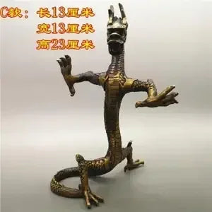 Decorbites™ Große Kupferdrachen-Ornament Feng-Shui-Handwerk-Geschenk Antik-Sammlerstück