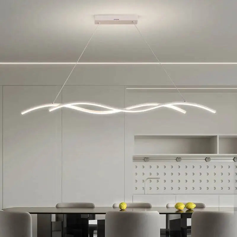 Modern Black and White Metal LED Pendant Light