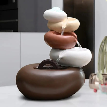 Decorbites™ Zirkulierender Wasserbrunnen zur Dekoration des Wohnzimmers und des Eingangsbereichs