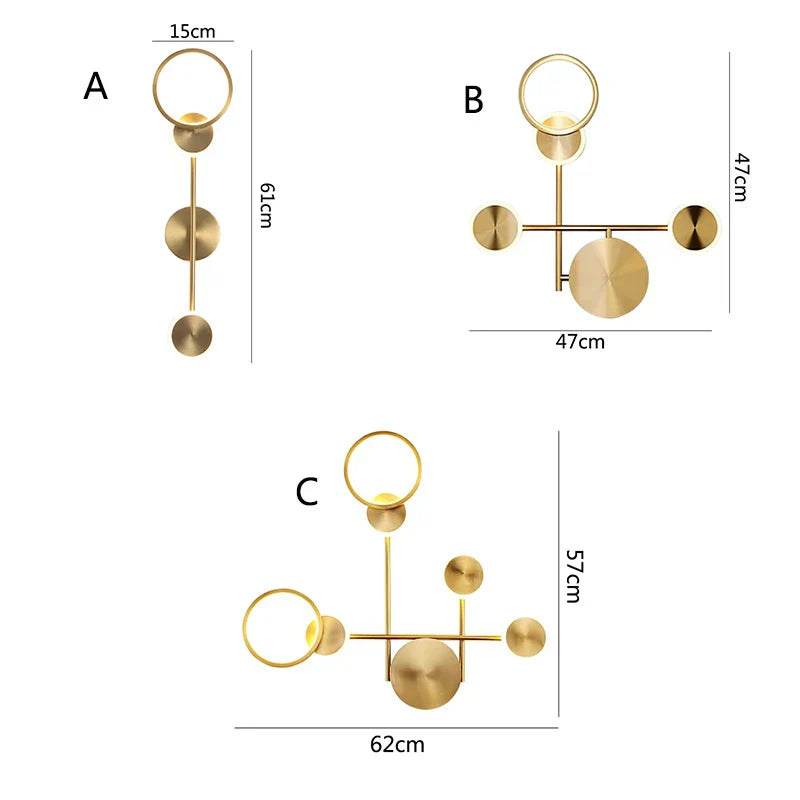 Decorbites™ Messing-LED-Wandleuchte: Moderne nordische Dekor-Wandleuchte für Küche, Schlafzimmer, Wohnzimmer