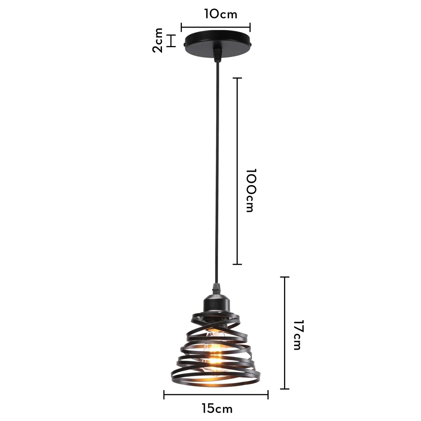 Decorbites™ Industrielles Loft-Pendant-LED-Deckenleuchte für die Dekoration im Wohnzimmer, Küche und Zuhause