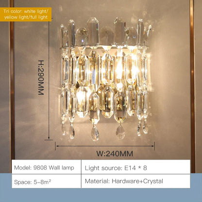 DecorBites™ Crystal Wall Lamp: Elegant Luxury for Bedroom, Lobby, Club & Aisle