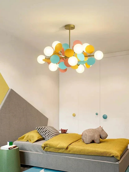 Decorbites™ Glas-Hänge-Deckenleuchte für Kinderzimmer, Wohnzimmer, Schlafzimmer – Moderner Kronleuchter & Heimdekoration